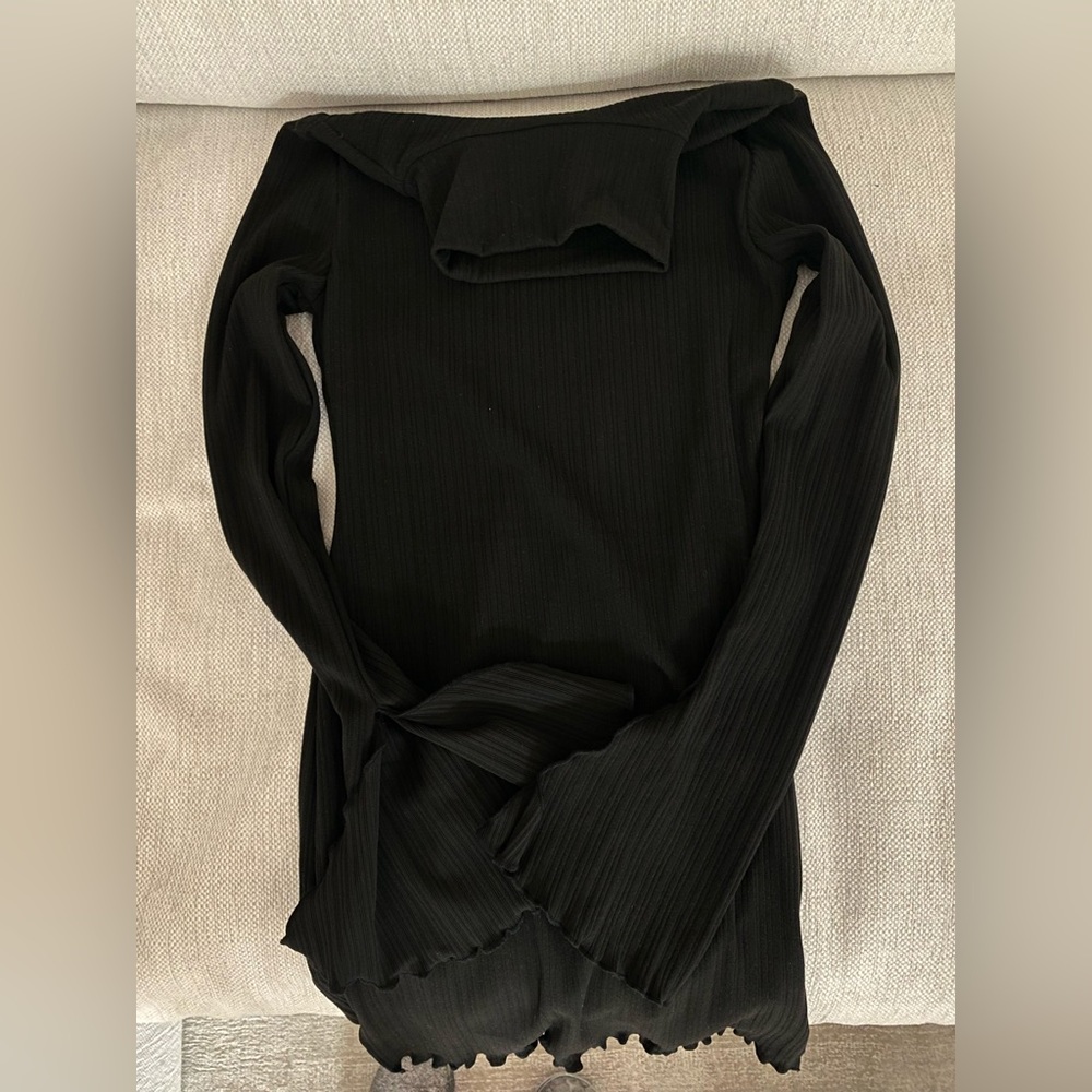 Beautiful turtle neck sexy black dress